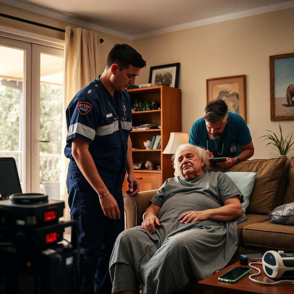 Equipe da CENEMED atendendo paciente em casa