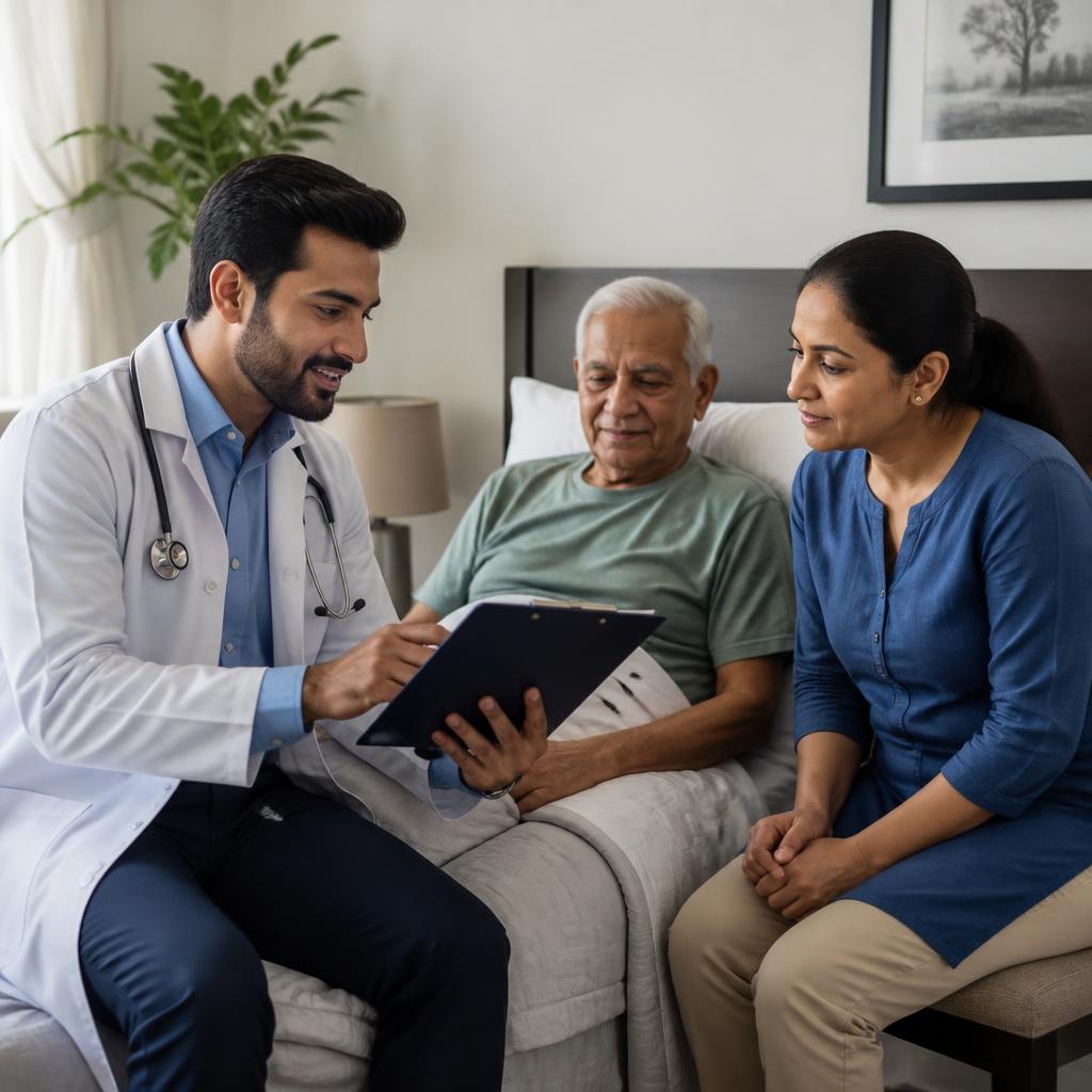 Equipe da CENEMED em avaliação domiciliar com família