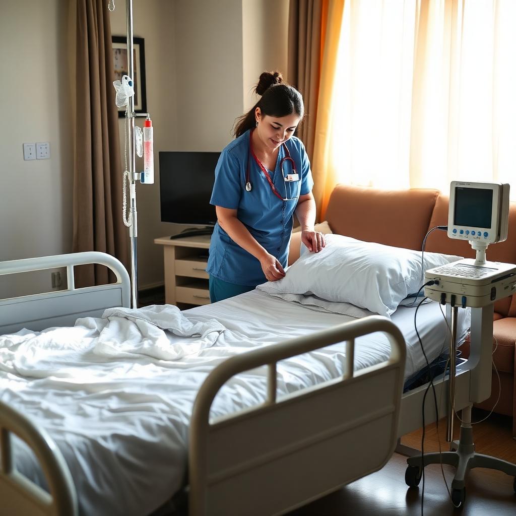 Estrutura hospitalar montada no domicílio pela CENEMED